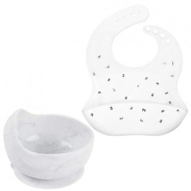 Набір посуду 2Life тарілка Y1 і слинявчик Білий (v-11760) (1248009)