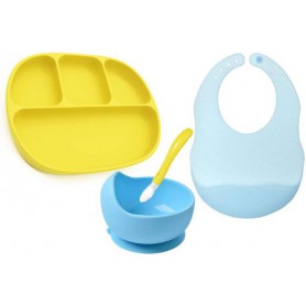 Набір посуду 2Life D16 Y9 та слинявчик (vol-10557) (1248195)