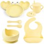Набір дитячого посуду 2Life Краб Y11 7 предметів Жовтий (v-12020) (1247896)