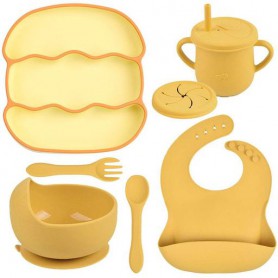 Набір дитячого посуду 2Life Y11+28 з 7 предметів Жовтий (v-12005) (1247894)