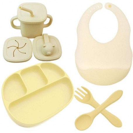 Набір силіконовий посуд 2Life 5 предметів Жовтий (vol-10445) (1250761)