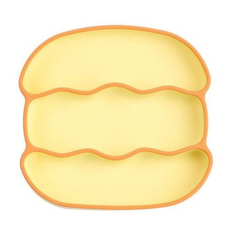 Тарілка Хвиля Y11+Y25 Жовта з помаранчевим (v-11999) (1248087)