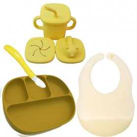 Набір силіконового посуду 2Life 4 предмети Жовтий (vol-10436) (1251218)