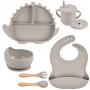 Набір силіконового посуду 2Life Y20 6 предметів Сірий (v-11252) (1251162)