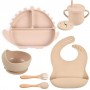 Набір силіконового посуду 2Life Y15 6 предметів Бежевий (v-11249) (1251159)