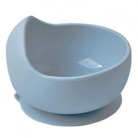 Силіконова кругла глибока тарілка для перших страв на присосці 2Life Y21 350 мл Блакитний (vol-10671) (1250902)