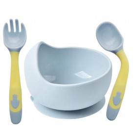 Глибока тарілка та термочутлива ложка вилка 2Life Y5 Блакитний (vol-10529) (1250887)