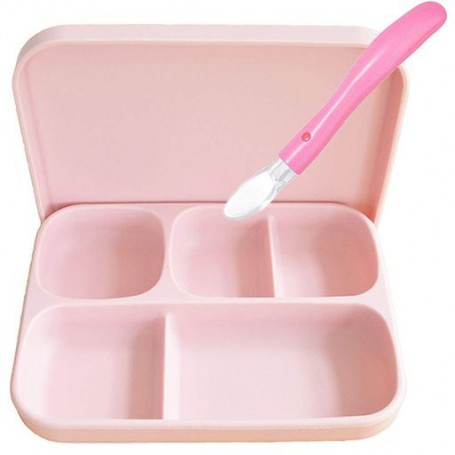 Набір силіконового посуду 2Life 2 предмети Рожевий (vol-10725) (1250824)