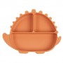 Трисекційна силіконова тарілка 2Life Динозавр Y25 580 мл Помаранчевий (v-11026) (1250795)