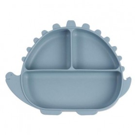 Трисекційна силіконова тарілка 2Life Динозавр Y21 580 мл Блакитний (v-11024) (1250793)