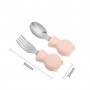 Набір дитячого посуду на присосці 2Life Білка Y4 з 7 предметів Рожевий (v-11311) (1251023)