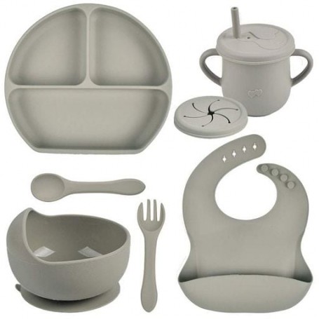 Набір силіконового посуду 2Life Y22 6 предметів Сірий (v-10999) (1250802)