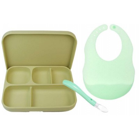 Набір силіконового посуду 2Life 3 предмети Зелений (vol-10466) (1250834)