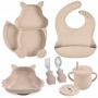 Набір дитячого посуду 2Life Білка Y24 з 7 предметів Бежевий (v-11331) (1251245)