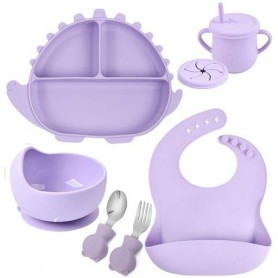 Набір силіконового посуду 2Life Y2 6 предметів Фіолетовий (v-11257) (1251168)