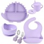Набір силіконового посуду 2Life Y2 6 предметів Фіолетовий (v-11257) (1251168)