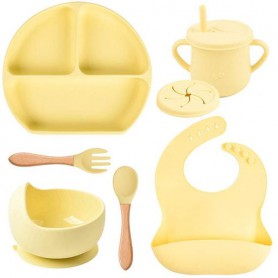 Набір силіконового посуду 2Life Y11 6 предметів Жовтий (v-11139) (1250918)