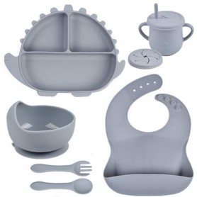 Набір силіконового посуду 2Life Y18 6 предметів Сірий (v-11218) (1251148)