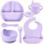 Набір силіконового посуду 2Life Y2 6 предметів Фіолетовий (v-10979) (1251034)