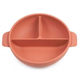 Глибока трисекційна силіконова тарілка 2Life Y27 560 мл Помаранчевий (v-11094) (1250973)