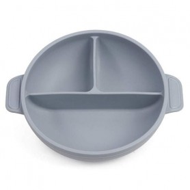 Глибока трисекційна силіконова тарілка 2Life Y18 560 мл Сірий (v-11085) (1250952)