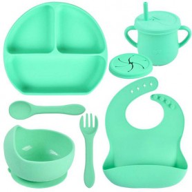 Набір силіконового посуду 2Life Y13 6 предметів Зелений (vol-10990) (1251068)