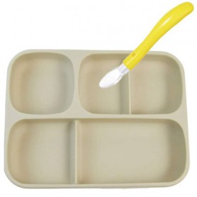 Набір силіконового посуду 2Life 2 предмети Бежевий (vol-10730) (1250859)