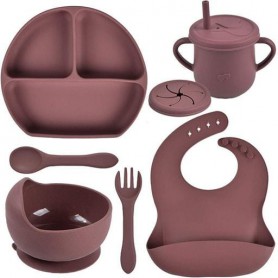 Набір силіконового посуду 2Life Y16 6 предметів Бордовий (vol-10993) (1250777)