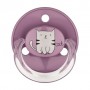 Пустышка круглая латексная Baby-Nova Panda&Turtle с кольцом и рисунком, розовая и сиреневая, от 0 до 24 месяцев, 2 шт (3966370)
