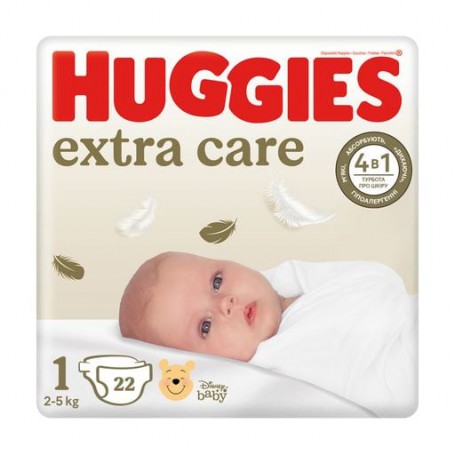 Подгузники Huggies Extra Care Mega размер 1 (2-5 кг), 22 шт