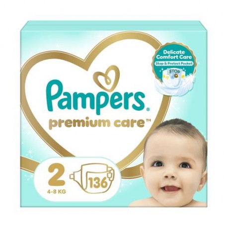 Подгузники Pampers Premium Care размер 2 (4-8 кг), 136 шт