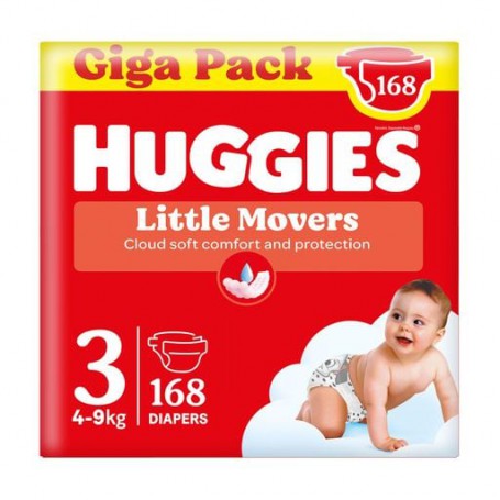 Подгузники Huggies Little Movers размер 3 (4-9 кг), 168 шт