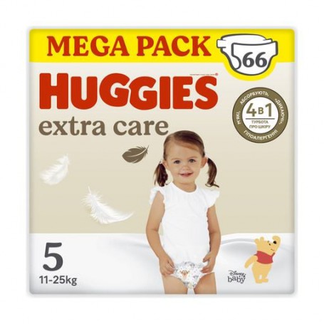 Подгузники Huggies Extra Care Box размер 5 (11-25 кг), 66 шт