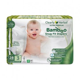 Подгузники Clearly Herbal Bamboo размер 3 (5.5-8 кг), 28 шт