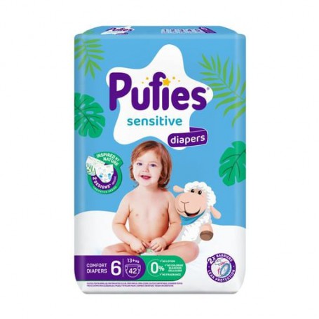 Подгузники Pufies Fashion & Nature размер 6 XL (13+ кг), 42 шт