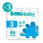 Подгузники Dino Baby размер 3 (4-9 кг), 3*46 шт