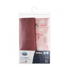 Пеленка Canpol Babies Bonjour Paris муслиновая, розовый, с рождения, 2 шт (26/901_pin)