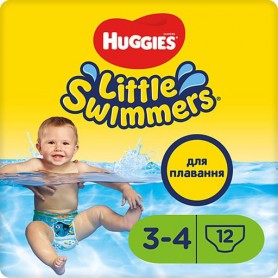 Трусики-подгузники для плавания Huggies Little Swimmers размер 3-4 (7-15 кг), 12 шт