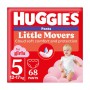 Подгузники-трусики Huggies Little Movers Pants для девочек, размер 5 (12-17 кг), 68 шт