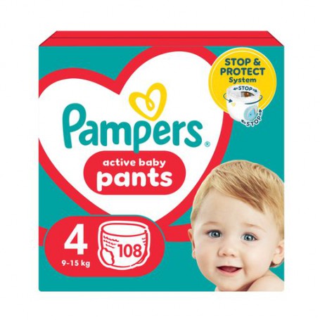 Подгузники-трусики Pampers Active Baby Pants размер 4 (9-15 кг), 108 шт