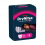 Ночные трусики-подгузники Huggies DryNites для девочек, 13+ лет (49-60 кг), 9 шт