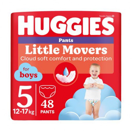 Подгузники-трусики Huggies Little Movers Pants для мальчиков, размер 5 (12-17 кг), 48 шт
