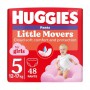 Подгузники-трусики Huggies Little Movers Pants для девочек, размер 5 (12-17 кг), 48 шт