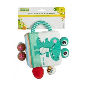 Игрушка-книжка Baby Team с погремушкой, текстильная, от 6 месяцев, 31*23*3 см (8721)
