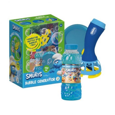 Генератор мыльных пузырей DoDo Смурфики, на батарейках, от 3 лет, 450 мл (200614)
