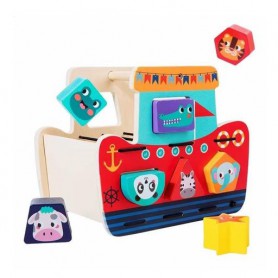 Деревянная развивающая игрушка Shantou Jinxing Корабль-сортер, от 3 лет, 21.5*15.5*13 см (WD13101)