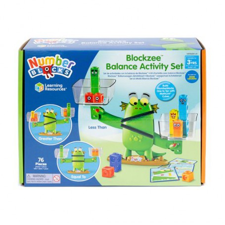 Обучающий игровой набор Learning Resources серии Numberblocks Весы Blockzee, 8*28*22 см, от 3 лет, 76 элементов (HM96089-UK)