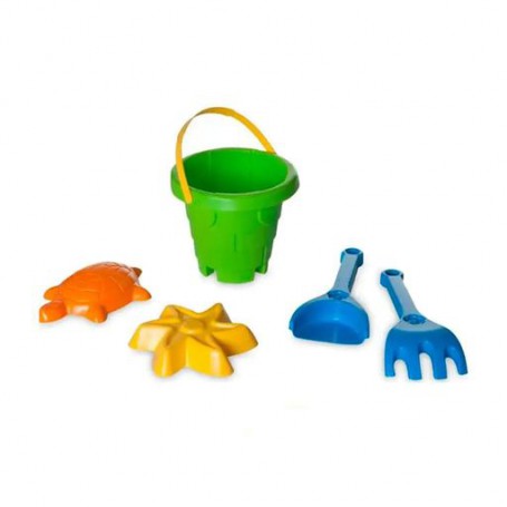 Детский набор для песка Tigres Башня, зеленый, 20.5*14*18.5 см, от 1 года, 6 элементов (39284)
