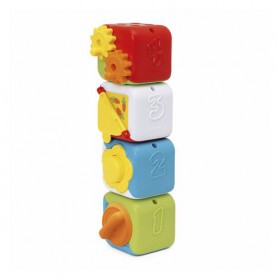 Развивающая игрушка 2 в 1 Chicco Мультисенсорные кубики Монтессори, 15*15*25 см, от 10 месяцев (11857.00)