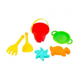 Детский набор для песка Tigres Башня, красный, 20.5*14*18.5 см, от 1 года, 6 элементов (39284)